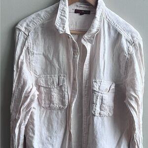 7 For All Mankind Beige Button Down Shirt